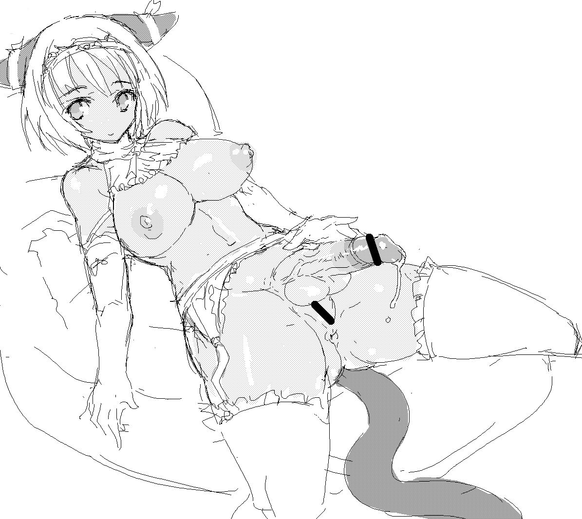 褐色猫姫さまのおつゆが垂れてます